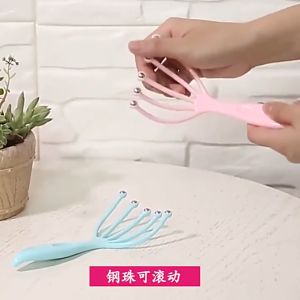 Cây Massage Đầu Bạch Tuộc 5 Nhánh Bóng Thép Giảm Stress - Cây Mát Xa Đầu Thư Giãn Có Bi Tròn Giúp Xoa Bóp Thư Giãn Da ĐầuThông Minh Nhựa PP An Toàn  - Cây Gãi Đầu Vật Lý Cầm Tay Giúp Thư Giãn  Giảm mệt Mỏi