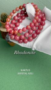 【KAKTUS】High-Grade Rhodonite Crystal Bracelet
