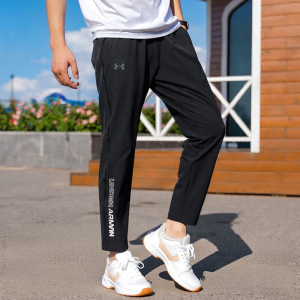Under Armour | under Armour Casual Sports Pants Breathable Woven Long Pants Black Comfortable Straight Leg Pants 1365622-002 Polyester Fiber Low Elasticity
