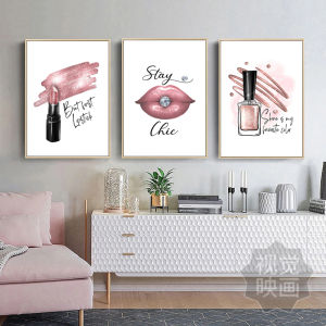 Modern Minimalist Beauty Salon Decorative Painting Eyelash Makeup Poster Bedroom Wall Art Abstract Spray Painted Oil Canvas