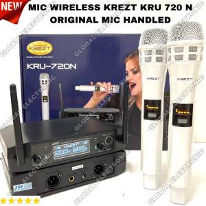 Mic Wireless Krezt Kru 720 N Original Mic Wireless Krest Kru 720N Suaranya Bagus ( bisa cod ) merah