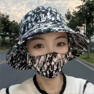 หมวกป้องกัน UV ปีกกว้างสำหรับงานเกษตรหมวกชาวประมง (UV Sun Protection Masks for Gardening)