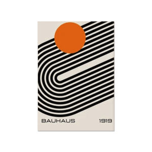 BILIBILI | Giữa Thế Kỷ Hiện Đại Bauhaus Trừu Tượng Hình Học Nghệ Thuật Treo Tường In Canvas Không Đóng Khung Phong Cách Hiện Đại Trang Trí Nhà Nội Thất Phòng Khách Poster