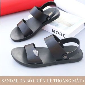 Dép quai hâu -xăng đan nam HT.NEO da bò thật đế đúc độ bền cao kiểu dáng trẻ trung phù hợp với đàn ông việt SD05