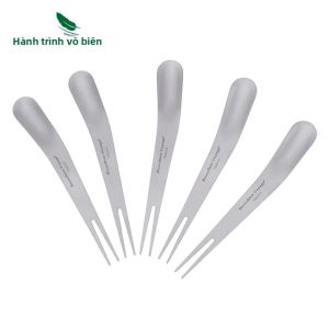 Chuyến Hải Hành Vô Biên Titan Bộ Dao Kéo Siêu Nhẹ Kép Muỗng Nĩa Combo Dành Cho Cắm Trại Trái Cây Cà Phê Kem Ti1126T