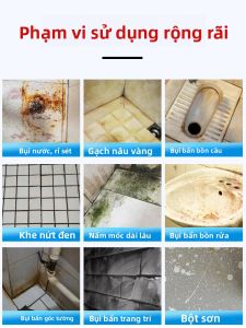 MONLEYTA | Mặt sàn gạch vệ sinh mạnh mẽ loại bỏ vết bẩn đánh bóng bột xi măng phòng tắm nhà vệ sinh loại bỏ vàng chất tẩy rửa