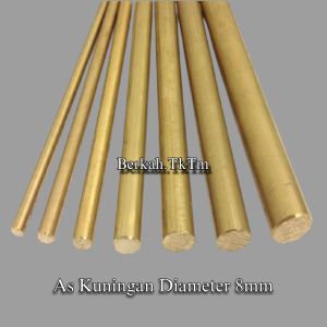 As Kuningan Murni Diameter 8mm x P 2500mm Kuningan