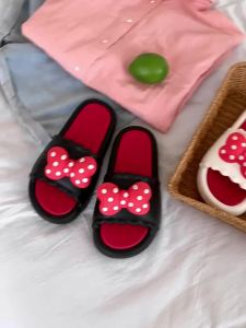 XIXITIAO Girls 2025 Polka Dot Bowknot Slippers Cute Indoor Summer New Style EVA Soft Sole Outdoor Sandals for Girls