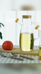 Nexlent 1000ml Glass Oil Bottle Cooking Oil Vinegar Soy Sauce Bottle Leak Proof Kitchen Tools