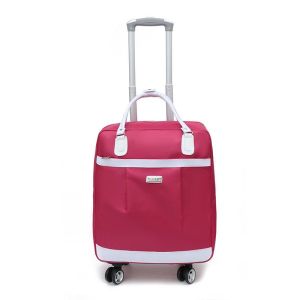 Large Capacity Travel Bag with Universal Wheels Sub-Mother Handbag Mens Check-In Suitcase Fashionable Oxford Cloth Youth