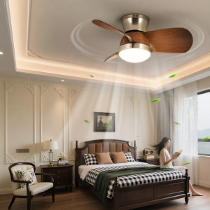 HUIPU ZHAOMING | Retro Bedroom and Dining Room Fan Light Variable Frequency Silent