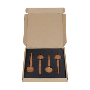 IRIN | 4Pcs Rosewood Cello Pegs with Ebony Tip Hand-Polished Tuning Pegs for Cello Durable & Smooth Turning Paper Box Pack