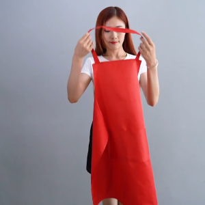 【✅SG stock】Neck Hanging Kitchen Apron Stain Water Resistance Adjustable Waist Size Cooking Baking Hand Wiping Apron wiht 2 Pocket