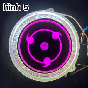 combo vòng led 3d kèm mặt xoay sharingan 3.0 đường kính 8cm gắn demi choá đèn ... nhiều dòng xe