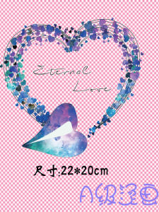 สติกเกอร์ติดร้อนลายตัวอักษรรูปหัวใจรักสำหรับตกแต่งเสื้อผ้าคู่รัก เทคนิคการพิมพ์แบบ A-Class ติดร้อนได้