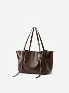 Donut-Shaped Large Capacity Leather Tote Bag