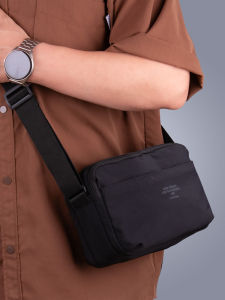 Mens Crossbody Bag 2025 New Fashion Nylon Single Shoulder Horizontal Commuter Backpack Large Capacity Multi-Functional