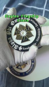 Solid Metal 3inch ALPHA PHI OMEGA Emblem Leadership Friendship Service APO Car Badge