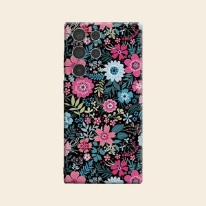 black pink blue floral Luxury Fashion Full Lens Protective Case for Samsung Galaxy S26 S25 S24 A56 A36 Plus Ultra