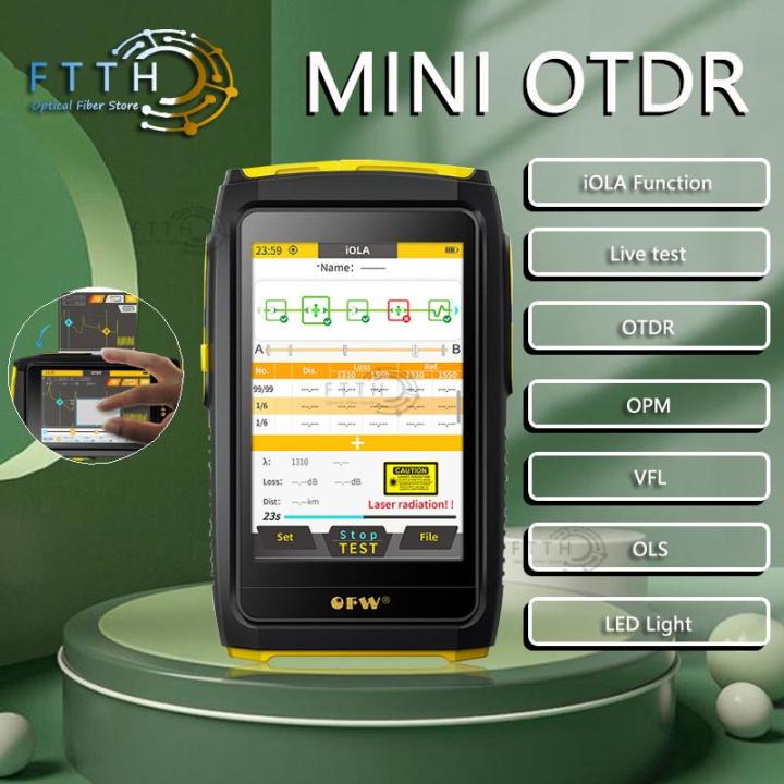 MINi OTDR Active Fiber Live Test 1577nm  IOLA 1550nm 20dB Fiber Optic Reflectometer Touch Screen  OLS OPM Visual Fault Locator