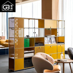 USM Haller Mid-Ancient Custom For Home Module Bookcase Storage Rack Stainless Steel Living Room Wine Cabinet Showcase