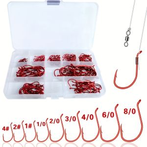 180 sets of red octopus fishing hook boxes with 9 different models each model containing 20 hooks perfect for sea fishing ent