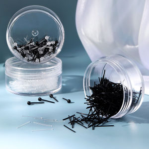 500/100 Pcs Anti-allergy Plastic Earrings Pins Hypoallergenic Transparent Color Stud Earring for Women Jewelry