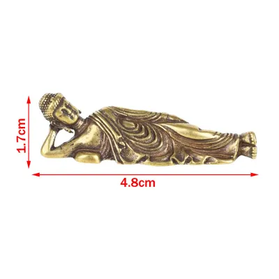 1pc Mini Retro Golden Lying Amitabha Buddha Statue Buddha Sculpture Figurines Copper Home Decoration Buddha Statues