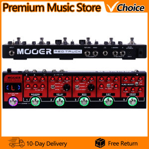 Mooer | MOOER Red Truck Combined Multi-Effects Pedal Electric Guitar Effect Pedal Built-in Pure Boost Drive Dist Mod Delay Reverb Tuner