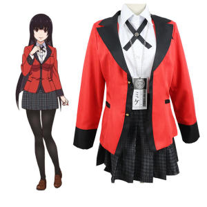 Carlanisa Kakegurui Compulsive Gambler Yumeko Jabami Cosplay Costume set Halloween Woman Party Costumes Kirari School