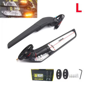 Gương Chiếu Hậu Xe Máy Thể Thao BMW S1000RR 2009-2022 Kiểu Dáng Thể Thao Tích Hợp Cánh Gió Xoay Tăng Cường Tầm Nhìn