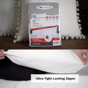 Waterproof Pillow Cover Case WITH zip/ Sarung pelindung Bantal tidur kalis air / WATER-PROOF / READY STOCK / Size: 18inch x 28inch / Anti-bacterial and anti-dustmite ONE CLICK