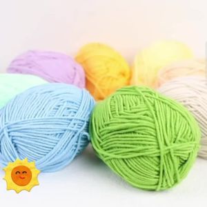 5pcs Soft Milk Cotton Knitting Yarn Set Multi Color Handmade Knitting Cotton Yarn For DIY Crochet Scarf Sweater Hat Doll Craft