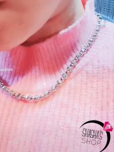 set lắc tay và dây chuyền bi B99 inox thời trang sang trọng