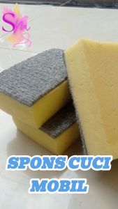 Spons Cuci Mobil Serbaguna ukuran 14 x 9 x 4cm | Foam Wash Tebal Sponge | 1 pcs |