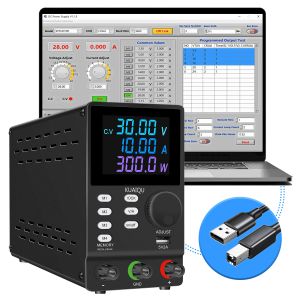KUAIQU SPPS3010D-232 Programmable Laboratory DC Power Supply 300V 200V 30V 10A/1A RS232/USB Communication Interface Edit Stored Data Bench