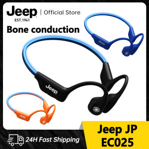 Jeep ec025 siêu nhẹ tai nghe truyền âm qua xương cao cấp mở tai bluetooth không dây 5.4 tai nghe thể thao được xây dựng trong bộ nhớ 16G IPX8 Tai nghe không dây chống thấm nước không thấm nước để chạy phòng tập thể dục đi bộ đường dài đi xe đạp bơi l