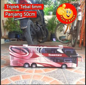 Miniatur Bus Terbaru PO.NUSANTARA New Double Decker Hadiah Ultah Anak