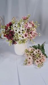 Bunga Aster Buket Cabang 5 & Bunga Matahari Palsu: Dekorasi Interior Cantik