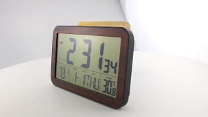 Digital with Date Indoor Temperature Battery Operated Easy Snooze Function Large LCD Display Clock for Office Bedside