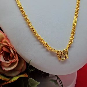 สร้อยคอทองลายทาโร่คั่นมะรุมคั่นแท่งตัดลาย ความยาว 24 นิ้ว น้ำหนักเทียบเท่า 1 บาท ใส่แทนทองแท้ได้ ทองปลอม ทองเหลือง