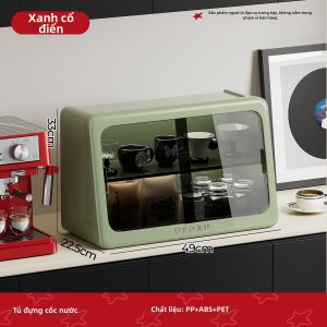 MEIZHUFU | Kệ Đựng Cốc Chống Bụi