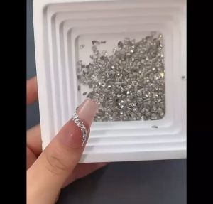 平底锆石 50pcs Zircon Mini Flat Diamond Super Flash 5A High Quality Silver White Micro-Zirconium Marquise Diamond Nail Deco