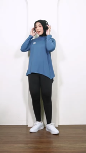 Baju Wanita Inner Oversized Taneeya - Baju Atasan Olahraga Wanita Trendy Running Joging Senam Zumba