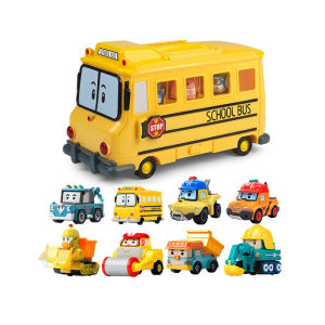 Robocar Poli | Transformable Educational Toys Collection Alloy Vehicles Rescue Center School Bus