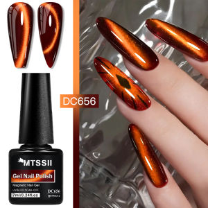 7ml Golden Gems Magnetic Nail Gel Polish Soak Off Nail Salon Supplies Varnish UV LED Manicure Nail Art Decorations Long Lasting