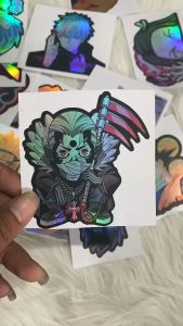 Stiker Hologram Anime Hidan Naruto ukuran 8 cm