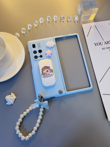 Cute Girl Pull out Stand Compatible with Huawei Mate X2 Phone Case Cartoon Mate X5 Collectible Edition Foldable Screen X3 Creative Womens Style Sensation Shell X2 Protective Cover