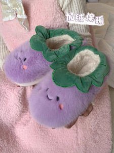 Giày Lười Cotton Mùa Đông Đế Dày Chống Trượt Lông Cừu Trong Nhà Cho Nữ Giày Lười Trẻ Em Dễ Thương Giày Lười Cotton Thoải Mái