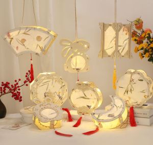 ของขวัญของเล่นโคมไฟกระต่ายสำหรับเด็กไฟตกแต่งเทศกาลไหว้พระจันทร์แบบถือ